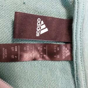 Adidas Teal Blue 3/4 Zip Pullover Sweatshirt Size Small